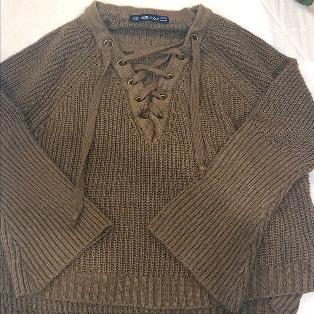 Haute Rouge Green Sweater